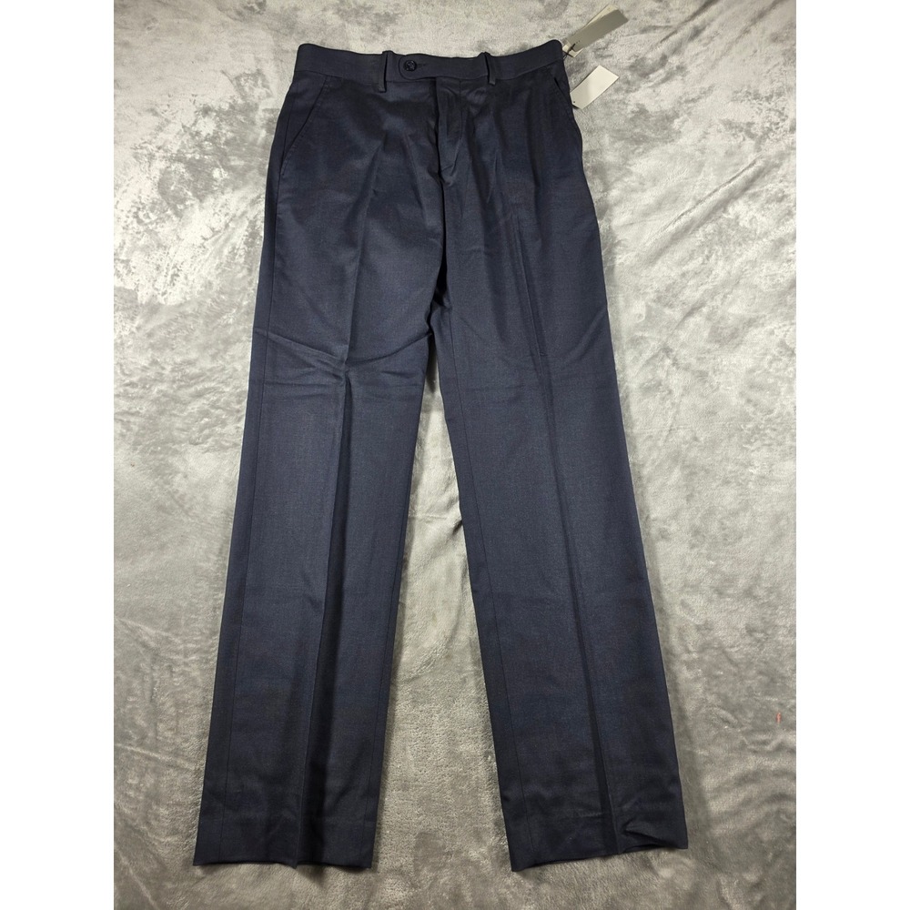 Perry Ellis Portfolio Dress Pants Men 32x32 Navy‎ Blue Slim Fit NWT